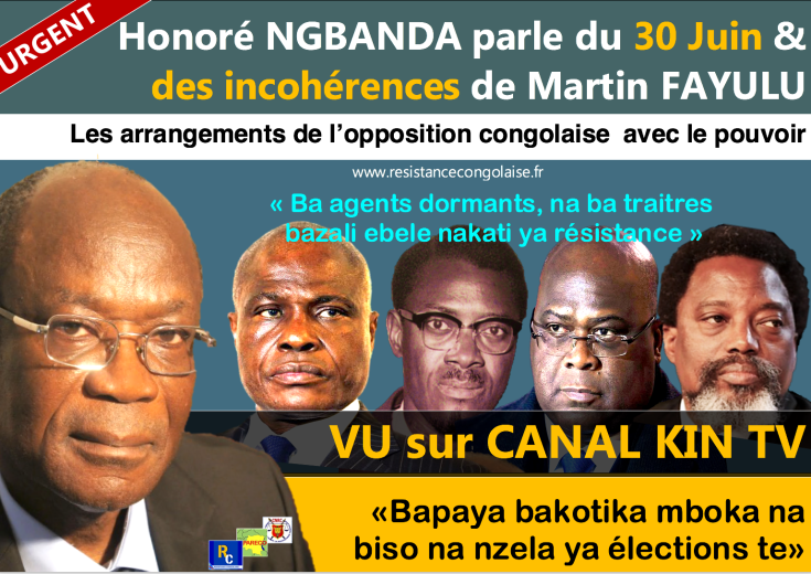 VU SUR CKTV/ Honoré NGBANDA parle du 30 Juin & des incohérences de Martin FAYULU-RDC / Les arrangements de l’opposition avec le pouvoir