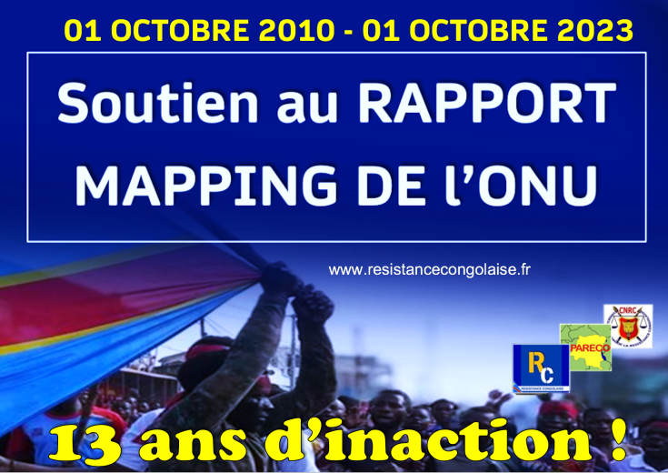 Rapport Mapping de l’ONU – 13 ans d’inaction- Justice pour le peuple congolais (Anglais, Allemand, italien , français )
